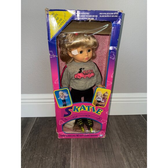 Vintage 1990 Skatie Katie Rollerblading Doll New in Box - Picture 1 of 7